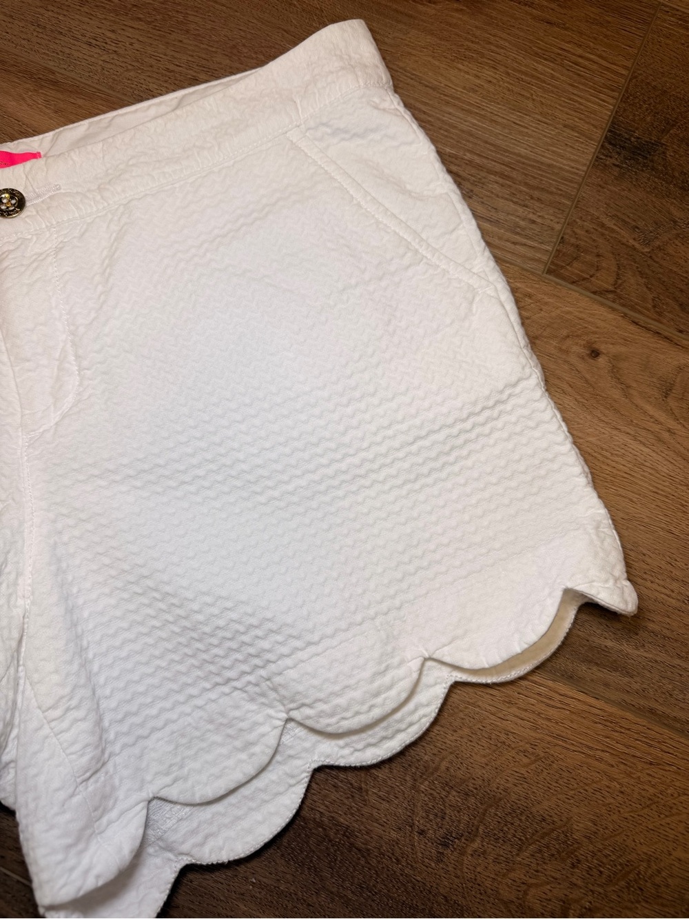 Lilly Pulitzer Buttercup Scalloped Shorts White Size 10 Preppy Jacquard Preppy - Picture 5 of 13